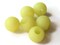 6 25mm x 22mm Translucent Green Round Large Hole Acrylic Beads